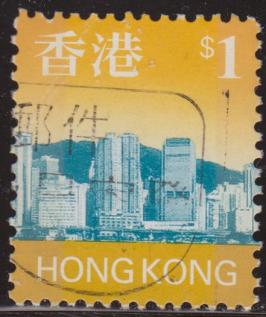 China Hong Kong 1997 Scott 766 Sello º Vues Panoramiques de Jour à Partir du Port 1$ Utilisé usado